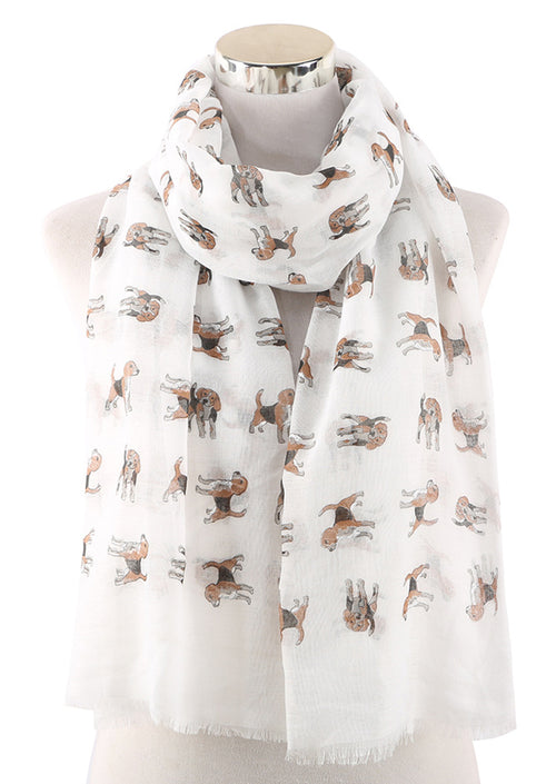 New dog pattern printed long scarf ladies scarf shawl.