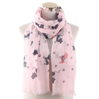 Ladies' Cat And Paw Print Warm Scarf Shawl