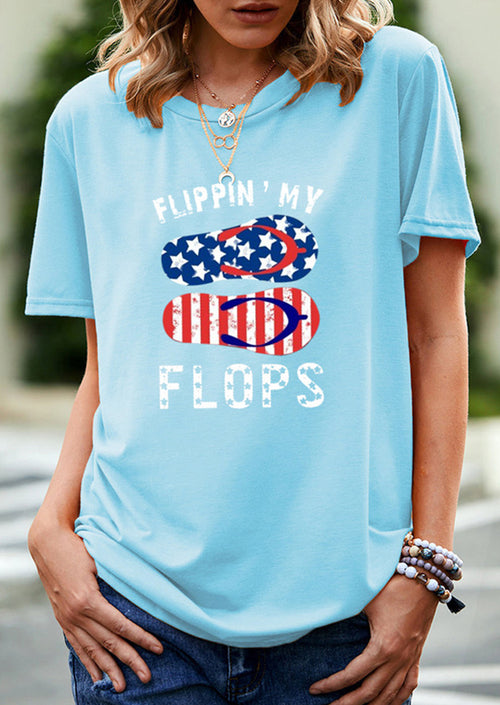 Flippin' My Flops Printed T-shirt