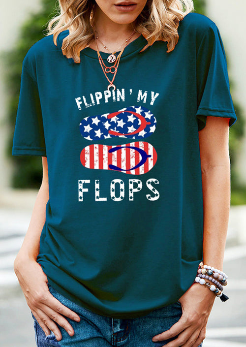 Flippin' My Flops Printed T-shirt