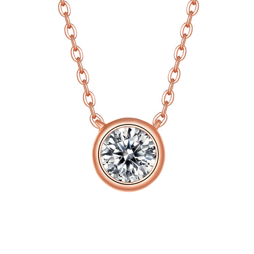 Shimmering Round Diamond Necklace for Women