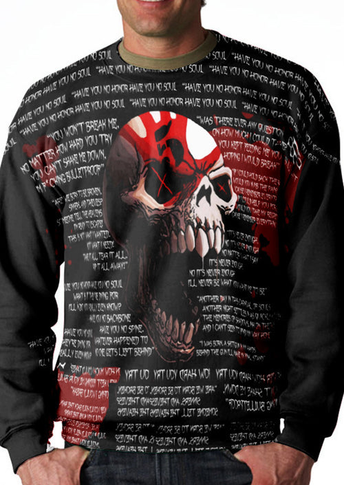 Have You No Honor Have You No Soul, Skull Print Long Sleeves