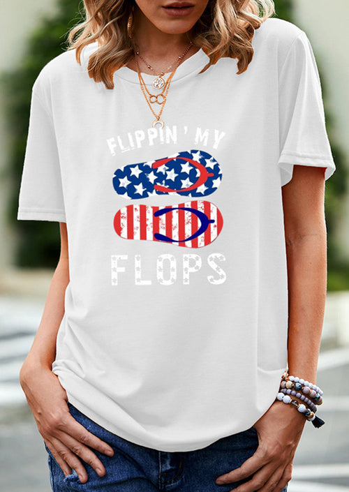 Flippin' My Flops Printed T-shirt