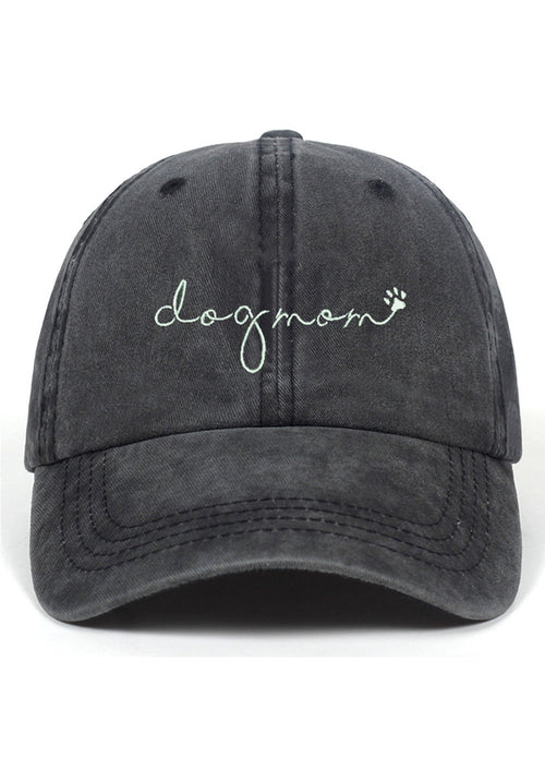 Dog Mom Embroidered Baseball Cap Cotton Cap