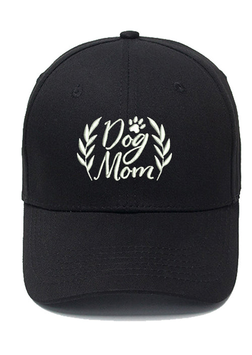 Dog Mom Logo Embroidered Baseball Cap