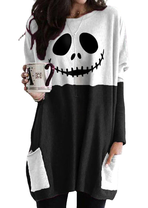 Women's Ghostface Halloween Long Sleeve Top