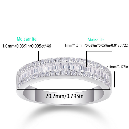 18K White Gold Three-Tier 76-Diamonds Engagement Ring for Women