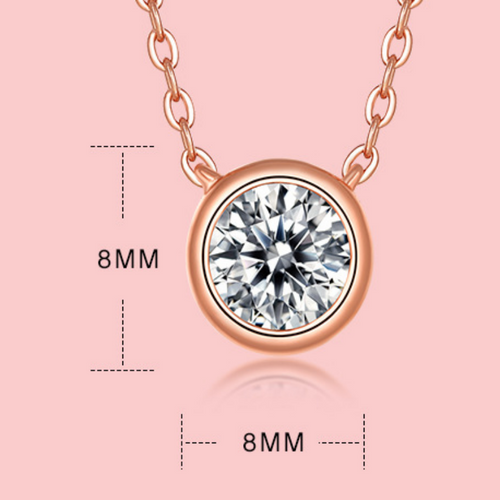 Shimmering Round Diamond Necklace for Women