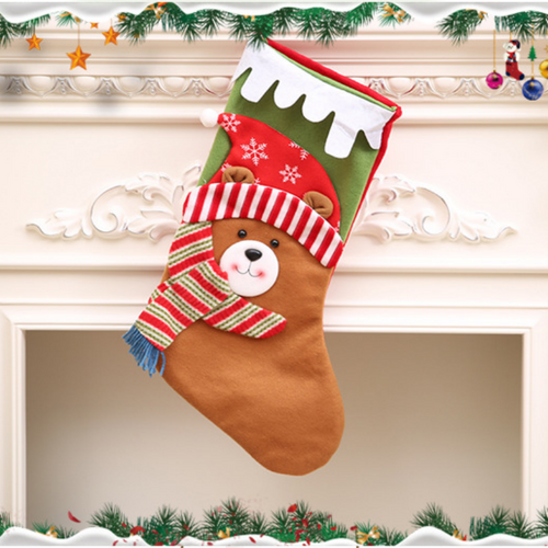 Santa Claus & Snowman & Bear Christmas Gift Socks