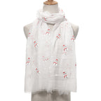 Ladies' Christmas Snowman Printed Scarf Shawl