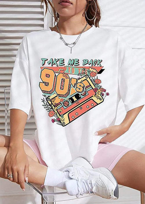 Take Me Back To The 90s Bus Print Short Sleeves