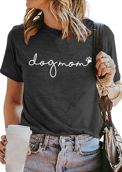 Dog Mom Casual Fashion Short-Sleeved T-Shirt