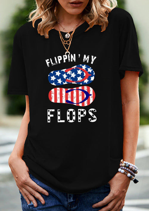 Flippin' My Flops Printed T-shirt