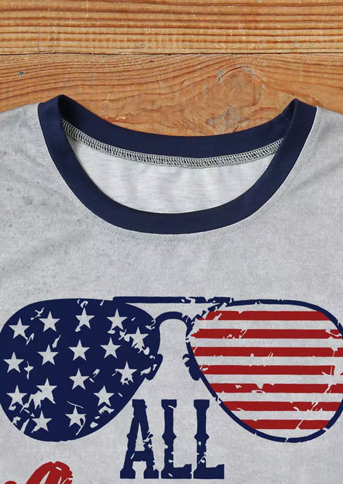 All American Mama Printed T-shirt