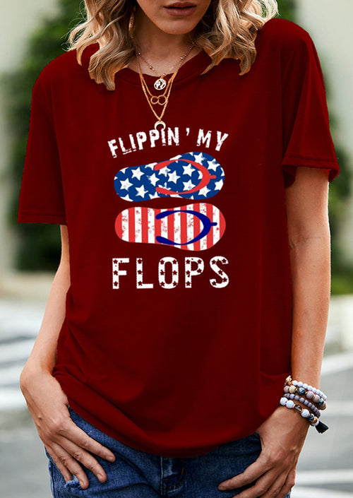 Flippin' My Flops Printed T-shirt