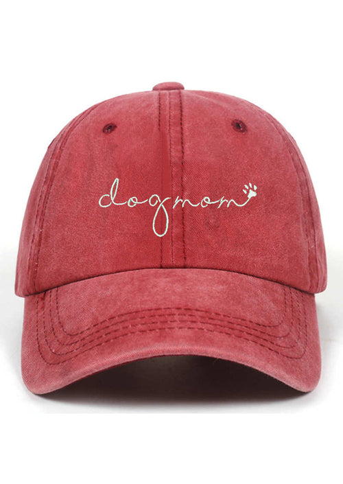 Dog Mom Embroidered Baseball Cap Cotton Cap