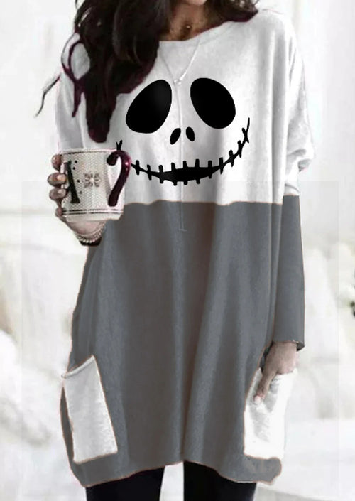 Women's Ghostface Halloween Long Sleeve Top