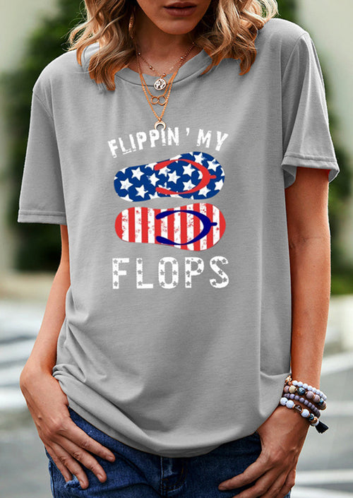 Flippin' My Flops Printed T-shirt