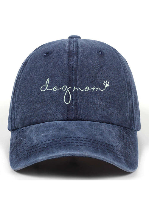 Dog Mom Embroidered Baseball Cap Cotton Cap