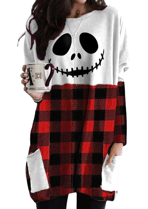 Women's Ghostface Halloween Long Sleeve Top