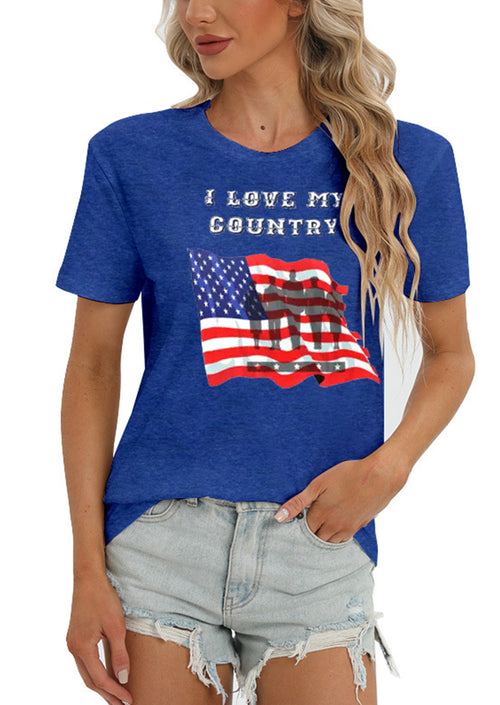 I Love My Country Printed T-shirt