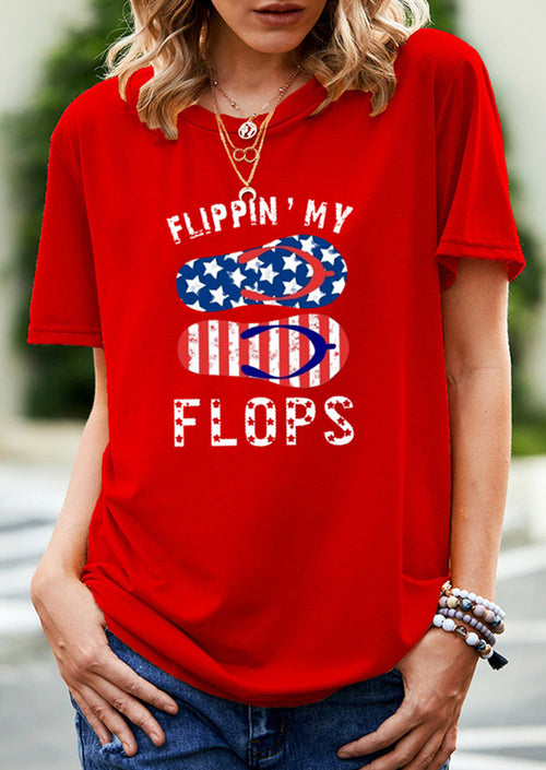 Flippin' My Flops Printed T-shirt