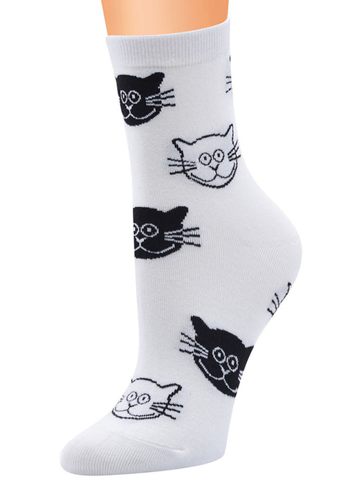 New Personality Big Face Cat Pure Cotton Socks