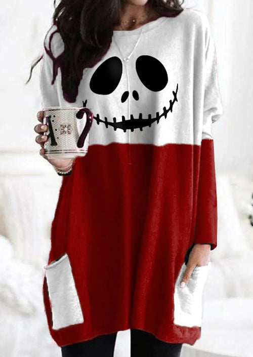 Women's Ghostface Halloween Long Sleeve Top