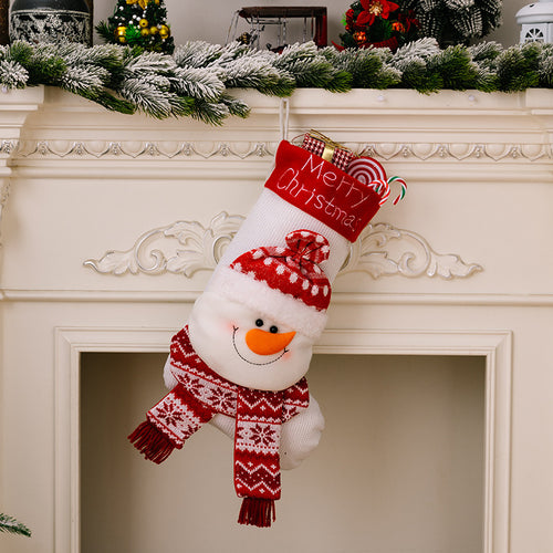 Santa Claus Snowman & Elk Christmas Knitted Gift Socks