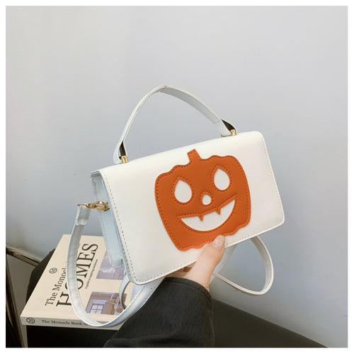 Halloween Pumpkin Grimace Crossbody Bag