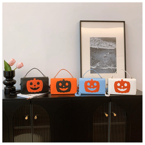 Halloween Pumpkin Grimace Crossbody Bag