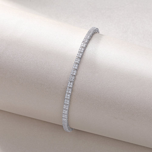 18K White Gold 1.2mm Moissanite Bracelet