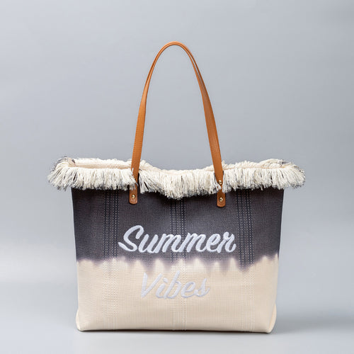 Summer Vibes Embroidered Tote Bag