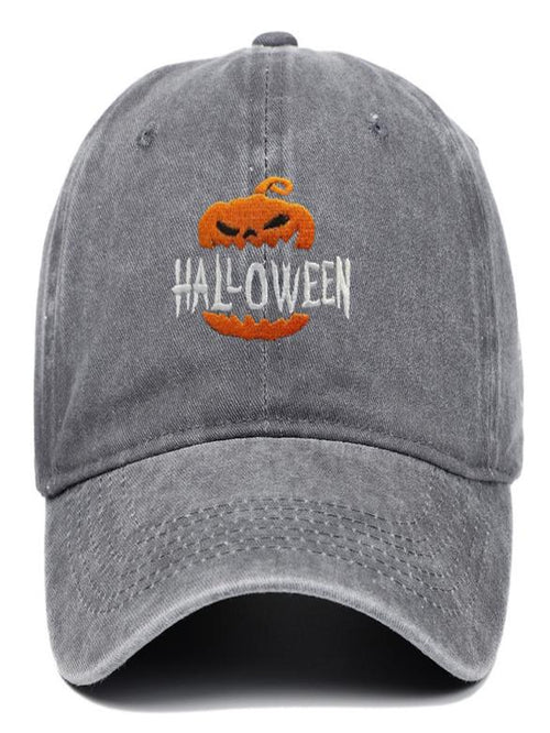 Halloween Horror Pumpkin Embroidered Baseball Cap