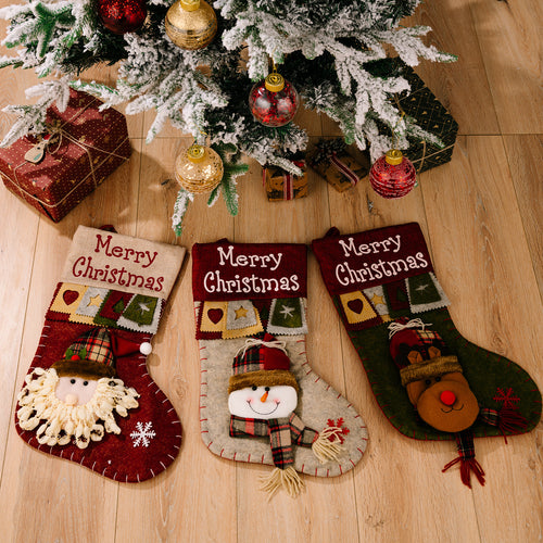 3D Cartoon Forest Elf Christmas Gift Socks