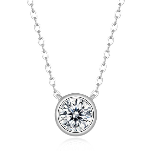 Shimmering Round Diamond Necklace for Women