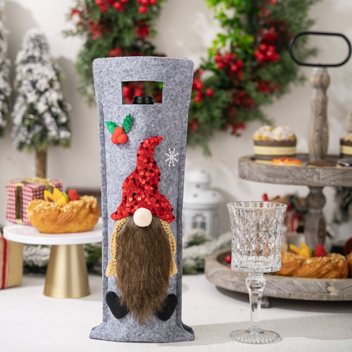 Christmas Forest Elf Wine Bottle Cover