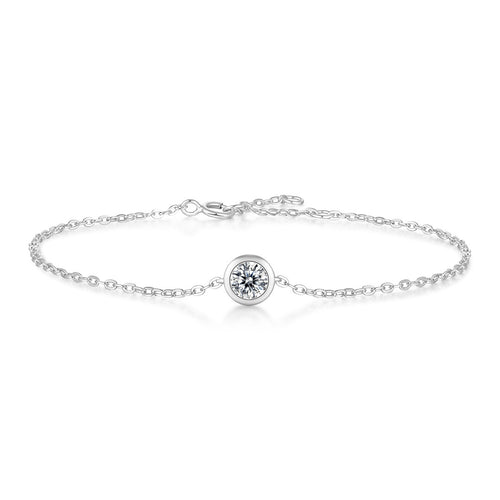 18K Silver Plated 0.5 Carat Moissanite Bracelet