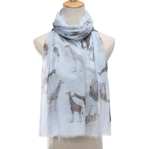 Ladies' Giraffe Printed Scarf Shawl