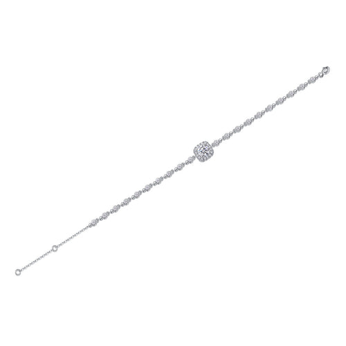 18K White Gold 1 Carat Moissanite Bracelet