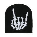 Halloween Skeleton Finger Jacquard Knitted Wool Hat