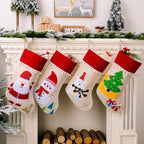 Christmas Snowball-Edged Cartoon Patterned Gift Socks