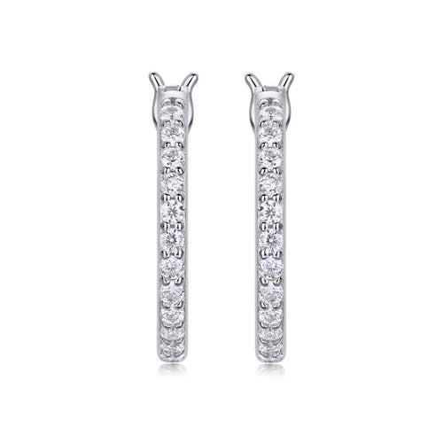 18K White Gold 44 Round Diamond Earrings