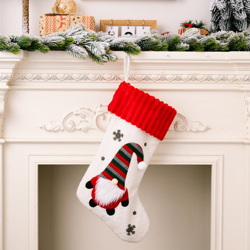 Christmas Forest Elf Short Plush Gift Socks