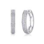 18K White Gold 68-Round Diamond Earrings