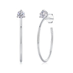 18K White Gold 0.3 Carat Round Diamond Earrings (0.3 Carat Each)