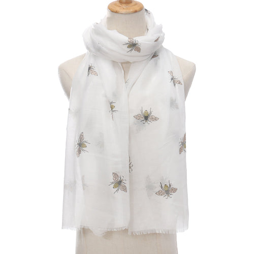 Ladies' Bee Printed Warm Scarf Shawl