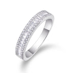 18K White Gold Three-Tier 76-Diamonds Engagement Ring for Women