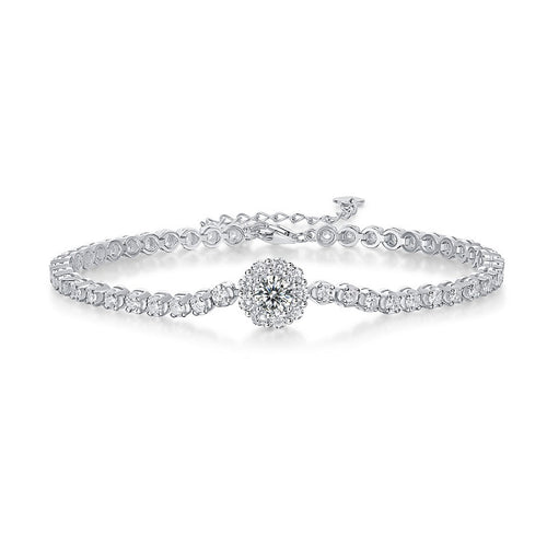 18K White Gold 0.5 Carat Moissanite Bracelet