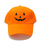 Halloween Pumpkin Ghost Face Embroidered Baseball Hat